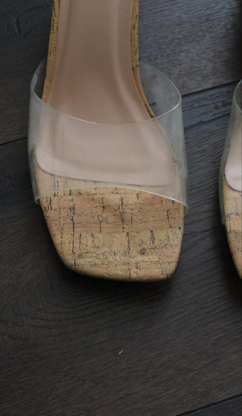 A New Day Clear Cork Block Heel Mule - Picture 8 of 10
